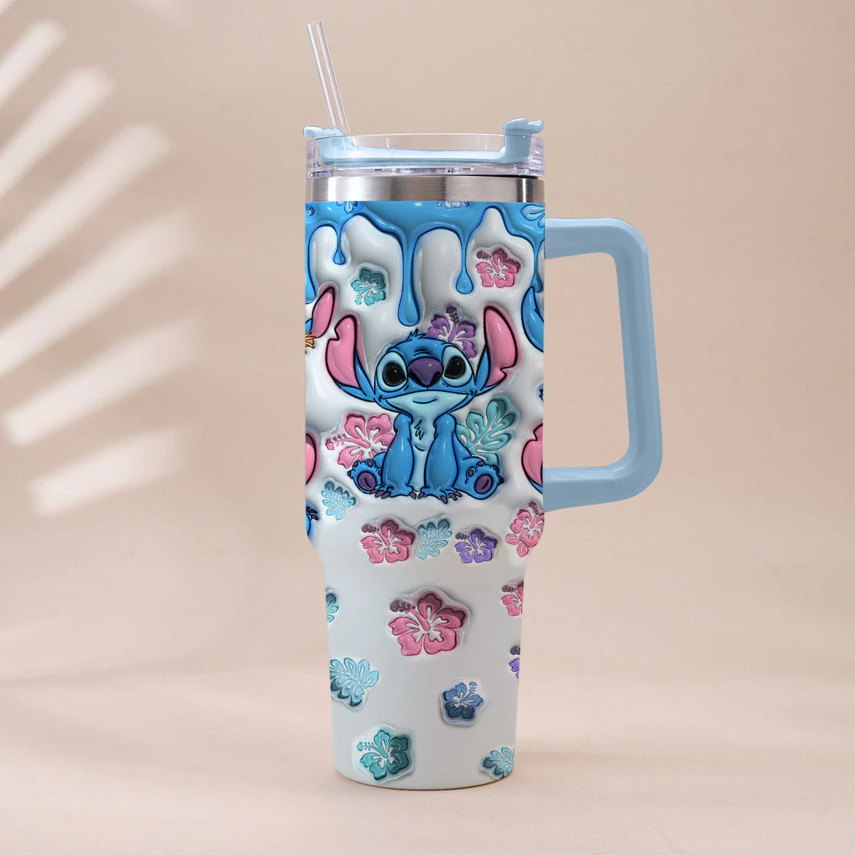 Sti Ohana Means Family - Personalized Tumbler 40oz Cup With Straw - Christmas Gift For Family Members, Friends NA94 - Image 6