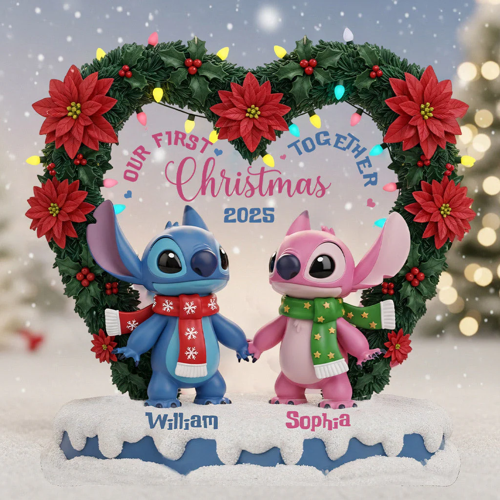 Sti Our First Christmas Together - Personalized Custom Shaped Acrylic Plaque - Christmas Gifts For Couple NL122
