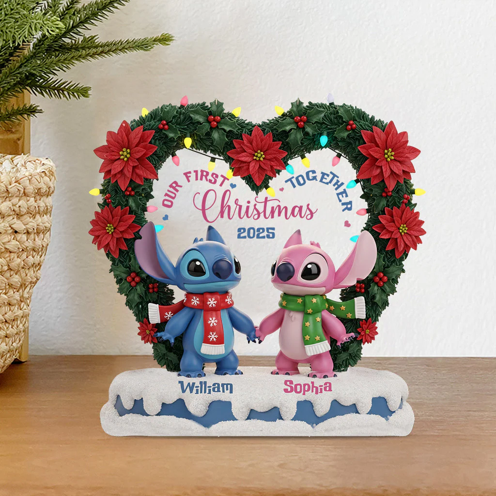 Sti Our First Christmas Together - Personalized Custom Shaped Acrylic Plaque - Christmas Gifts For Couple NL122 - Image 3