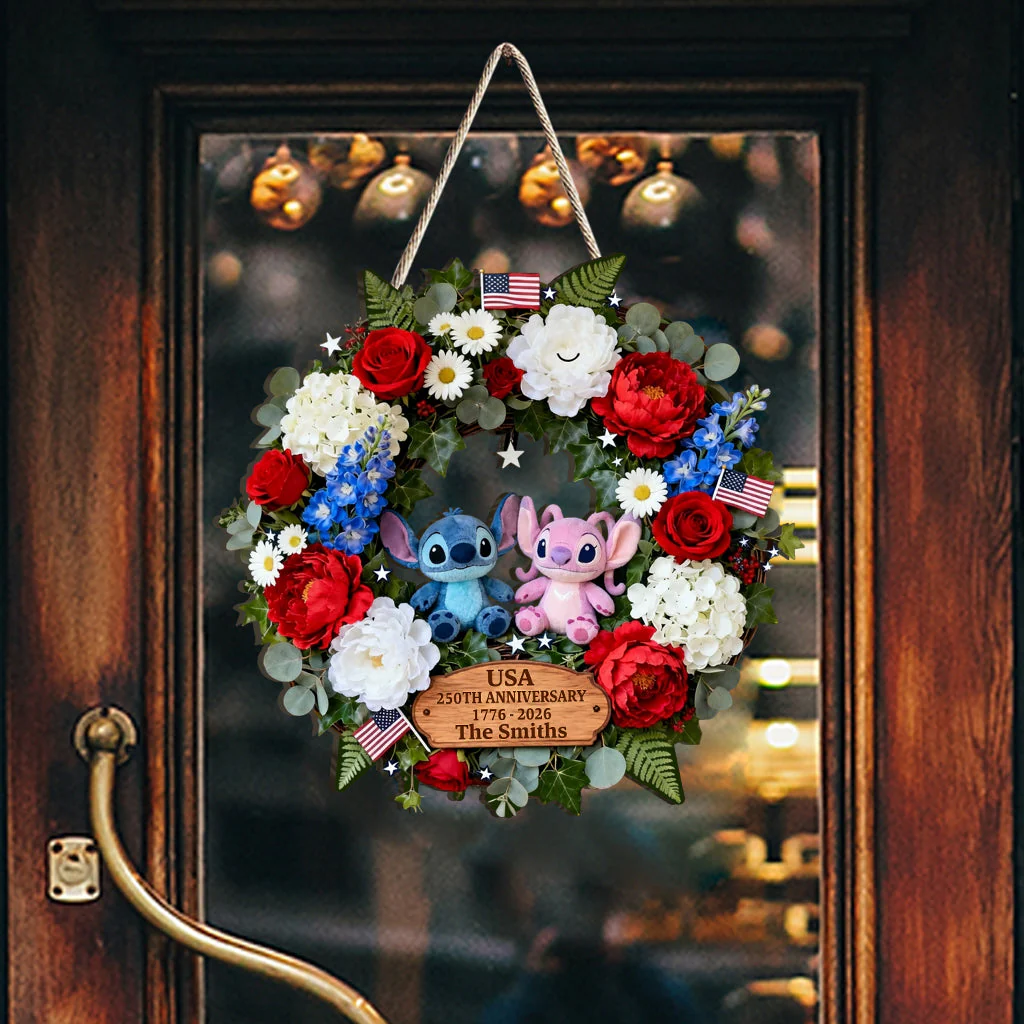 Sti Patrotic Celebrate USA’s 250th Anniversary - Personalized Custom Shaped Wood Sign HH01 - Image 3