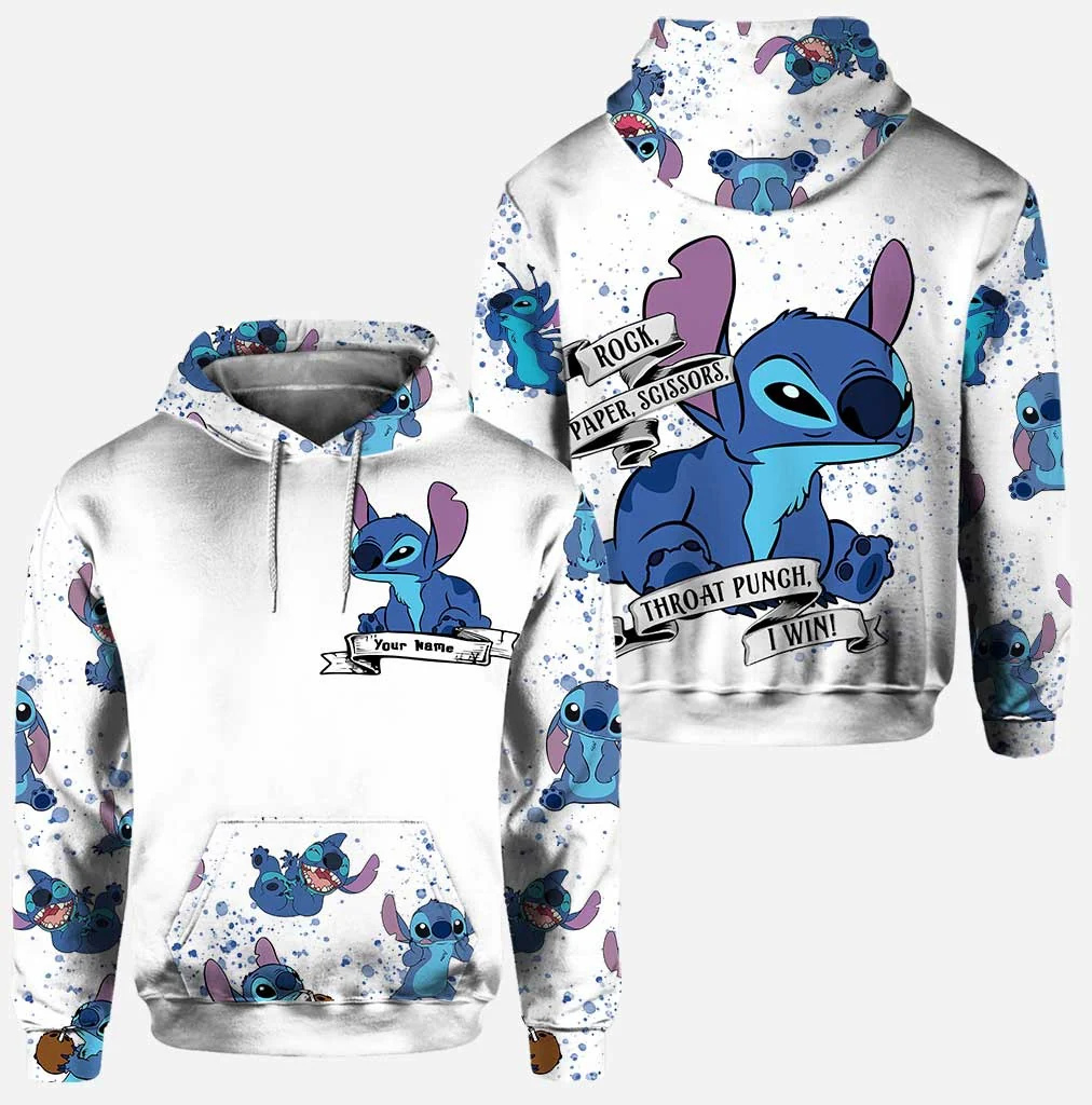 Sti Rock Paper Scissors Throat Punch I Win - Personalized Hoodie And Leggings NL122 - Image 3