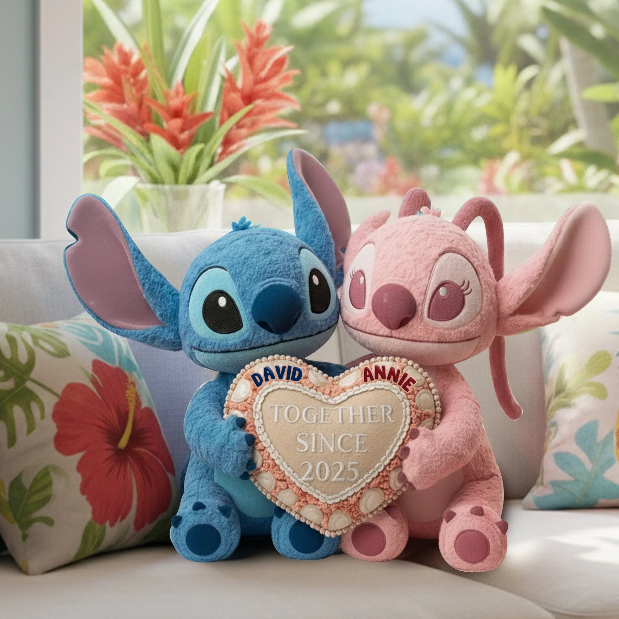 Sti Together We Make It Ohana Blue - Personalized Custom Shape Pillow - Christmas Gift For Couples NA94 - Image 3