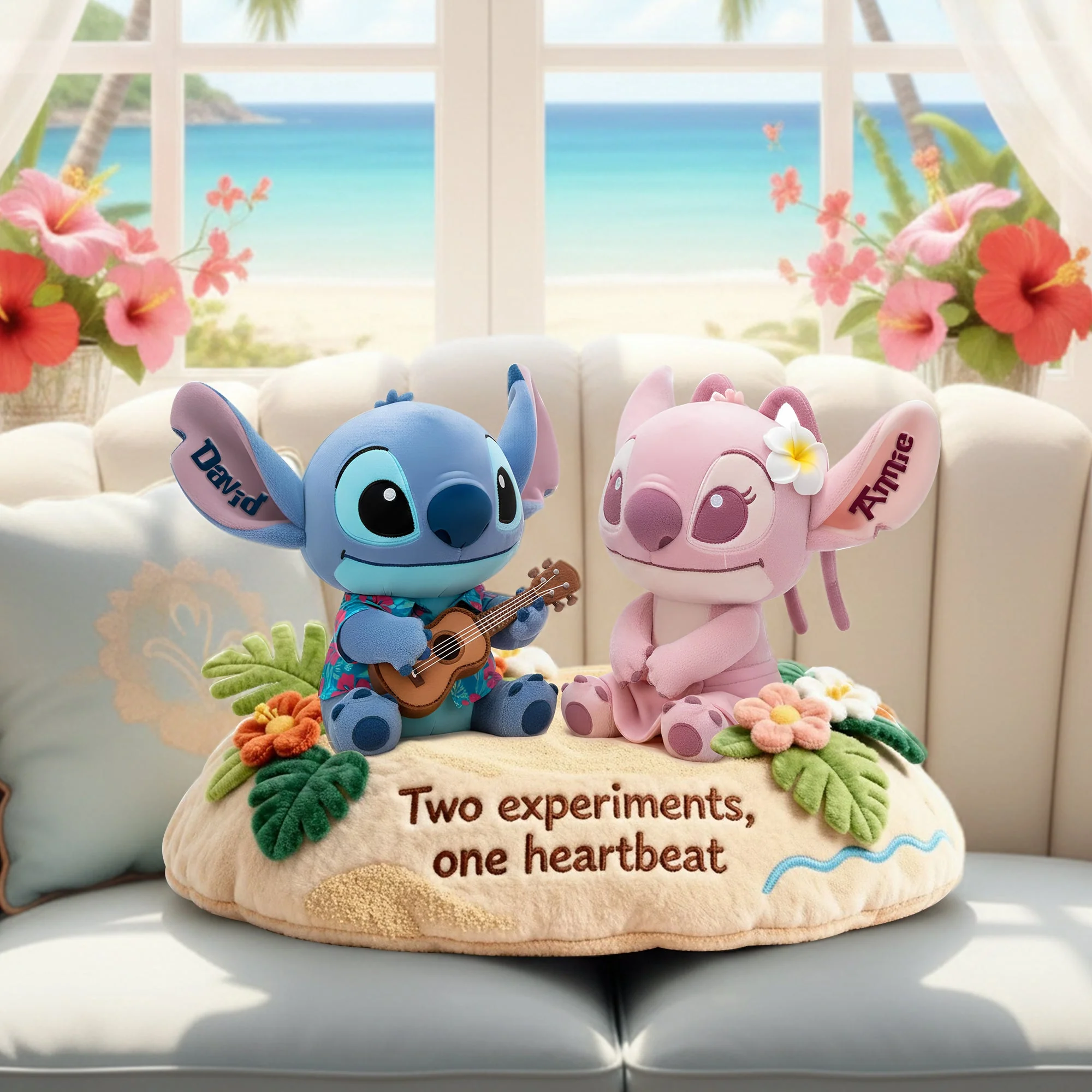 Sti Two Experiments, One Heartbeat - Personalized Custom Shape Pillow - Gift For Couple, Fan Movies HH01