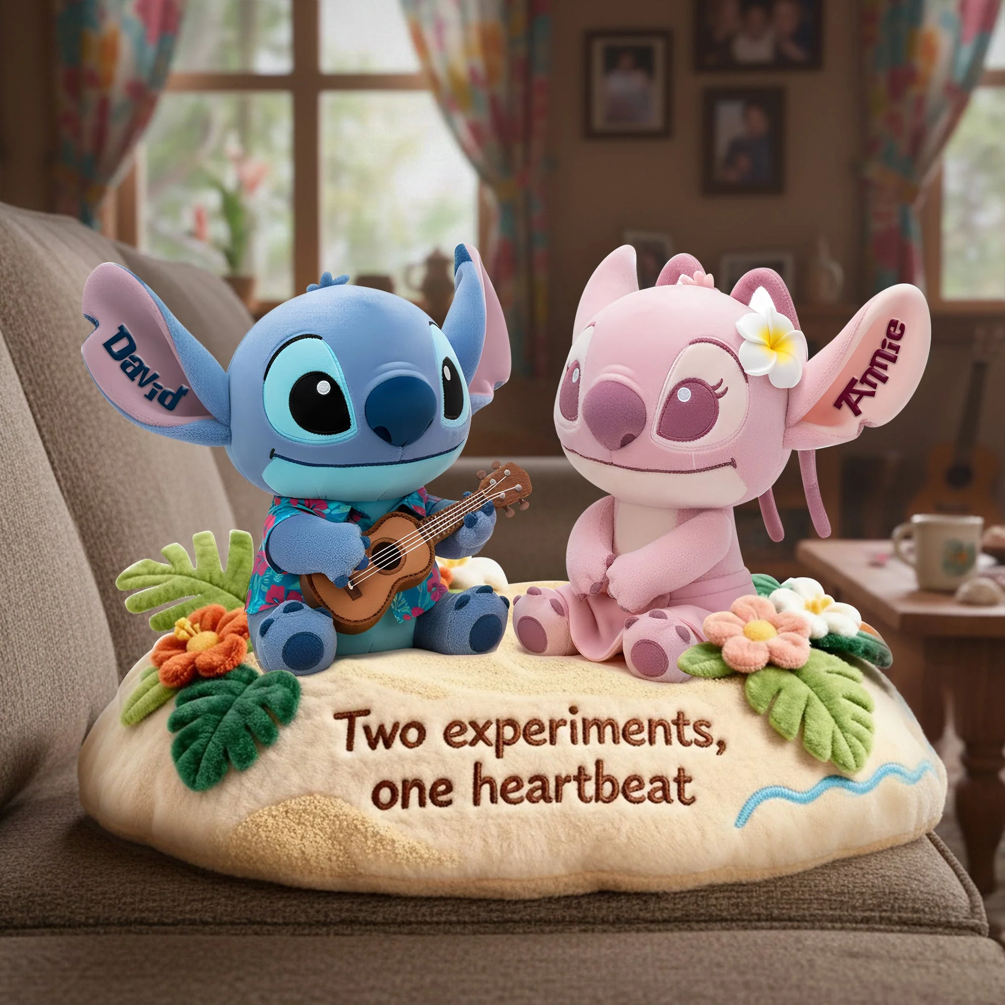 Sti Two Experiments, One Heartbeat - Personalized Custom Shape Pillow - Gift For Couple, Fan Movies HH01 - Image 2
