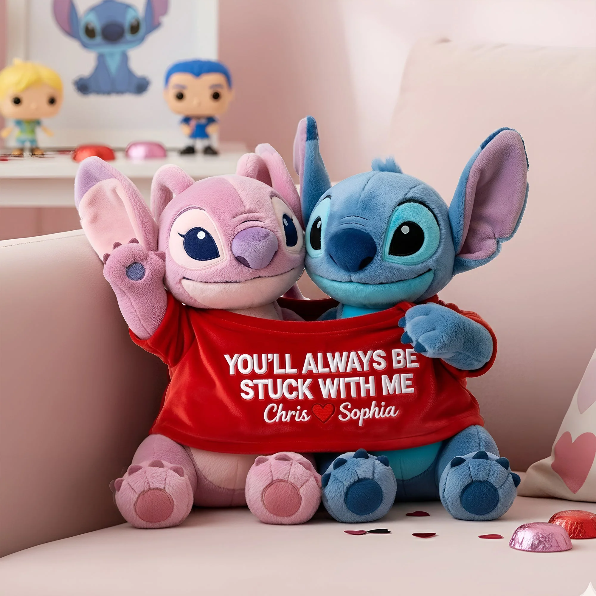 Sti You'll Always Be Stuck With Me - Personalized Custom Shape Pillow - Gift For Couples, Movie Fans NL122