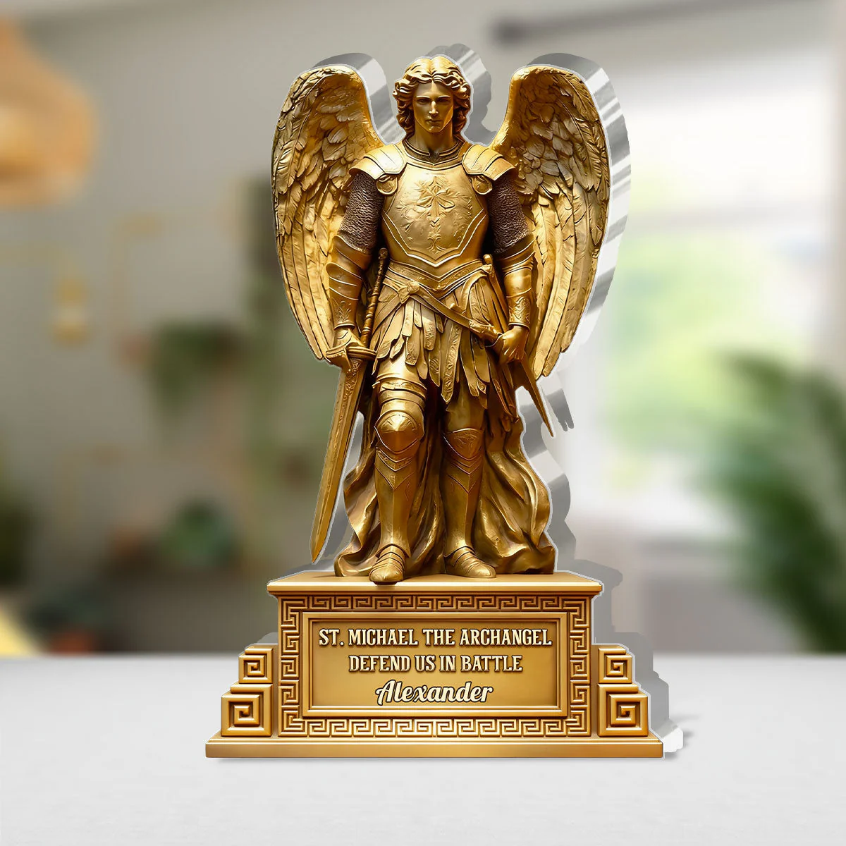 St.Michael The Archangel - Custom Shaped Acrylic Plaque - Christian Gift For Him BA01 - Image 4