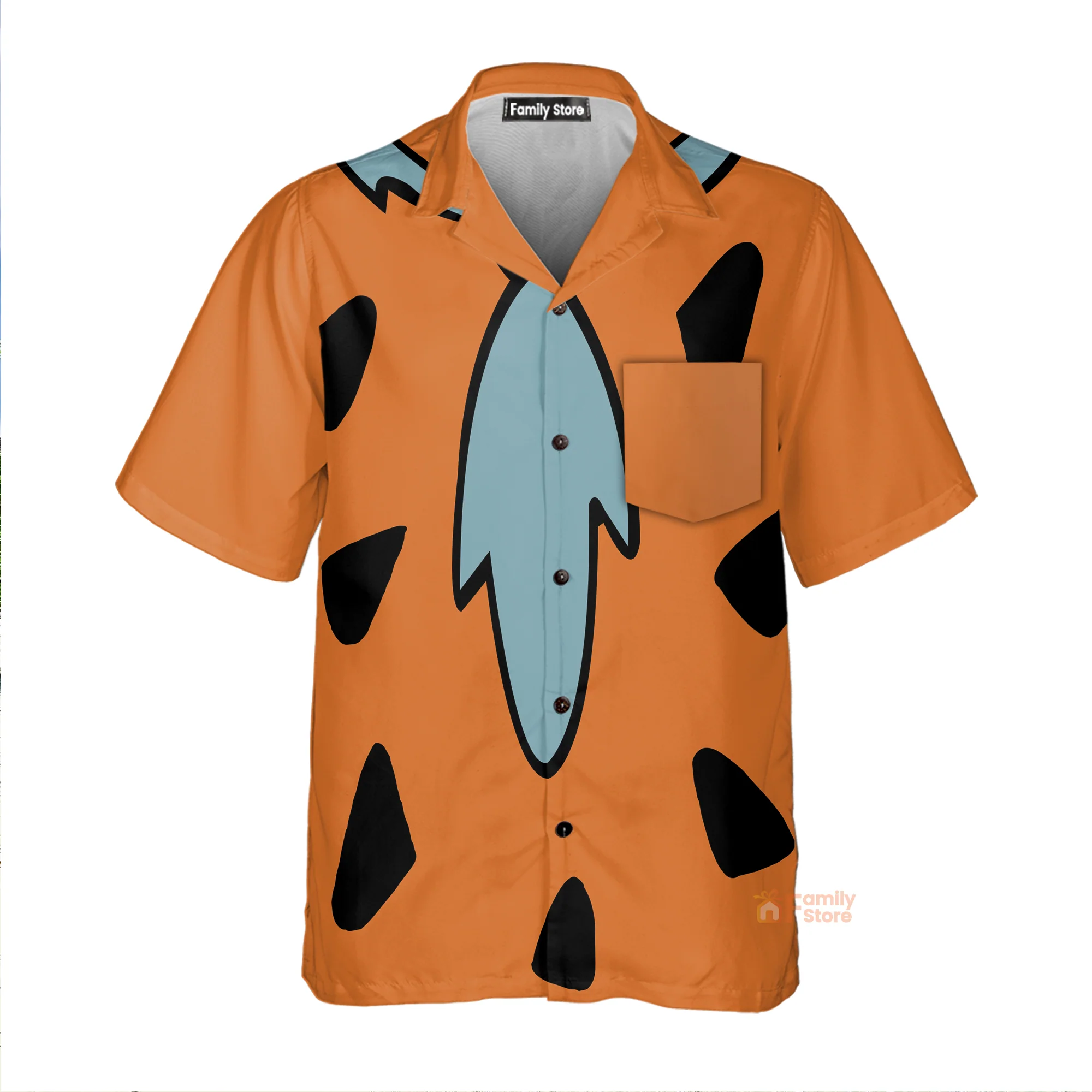 Stone Age Primitives Savage Flinstones Dress Up Aloha Hawaiian Shirt - Image 2
