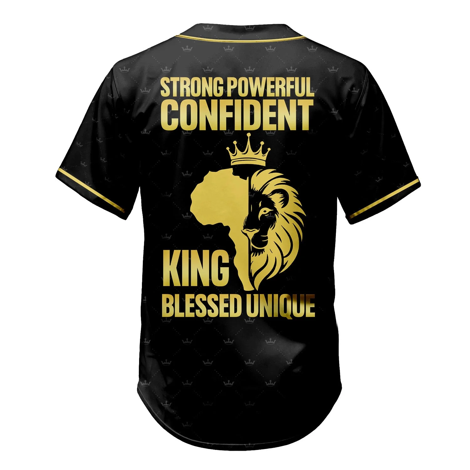 Strong Powerful Confident King Blessed Unique - African American Baseball Jersey - Gift for Black Dad, Grandpa, Husband - Image 2