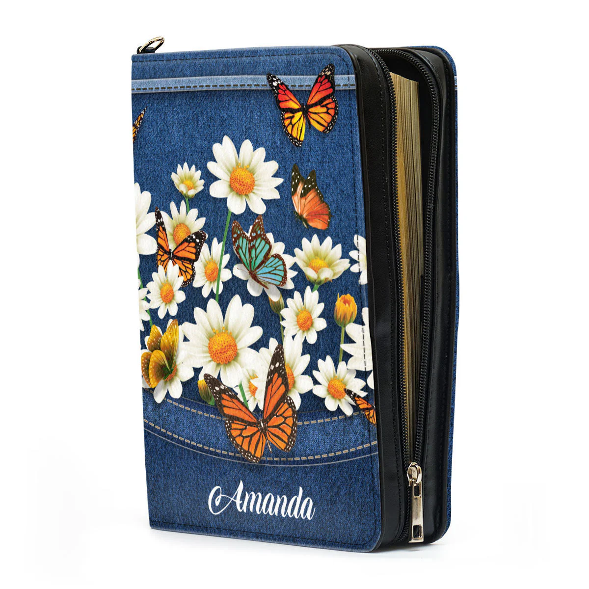 Stunning Daisy And Butterfly - Personalized Bible Covers - AT4081432 - Image 4