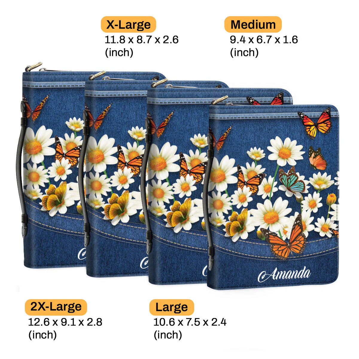 Stunning Daisy And Butterfly - Personalized Bible Covers - AT4081432 - Image 6