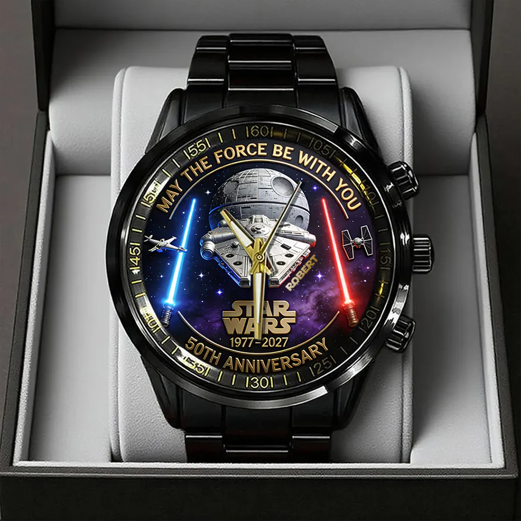 Stwa 50th Anniversary - Personalized Hand Watch - Gift For Movie Fans HH01