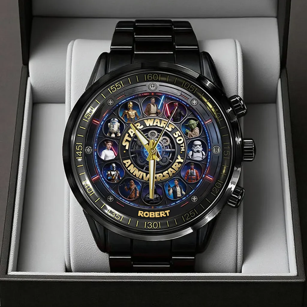 Stwa 50th Anniversary - Personalized Hand Watch - Gift For Movie Fans HH01