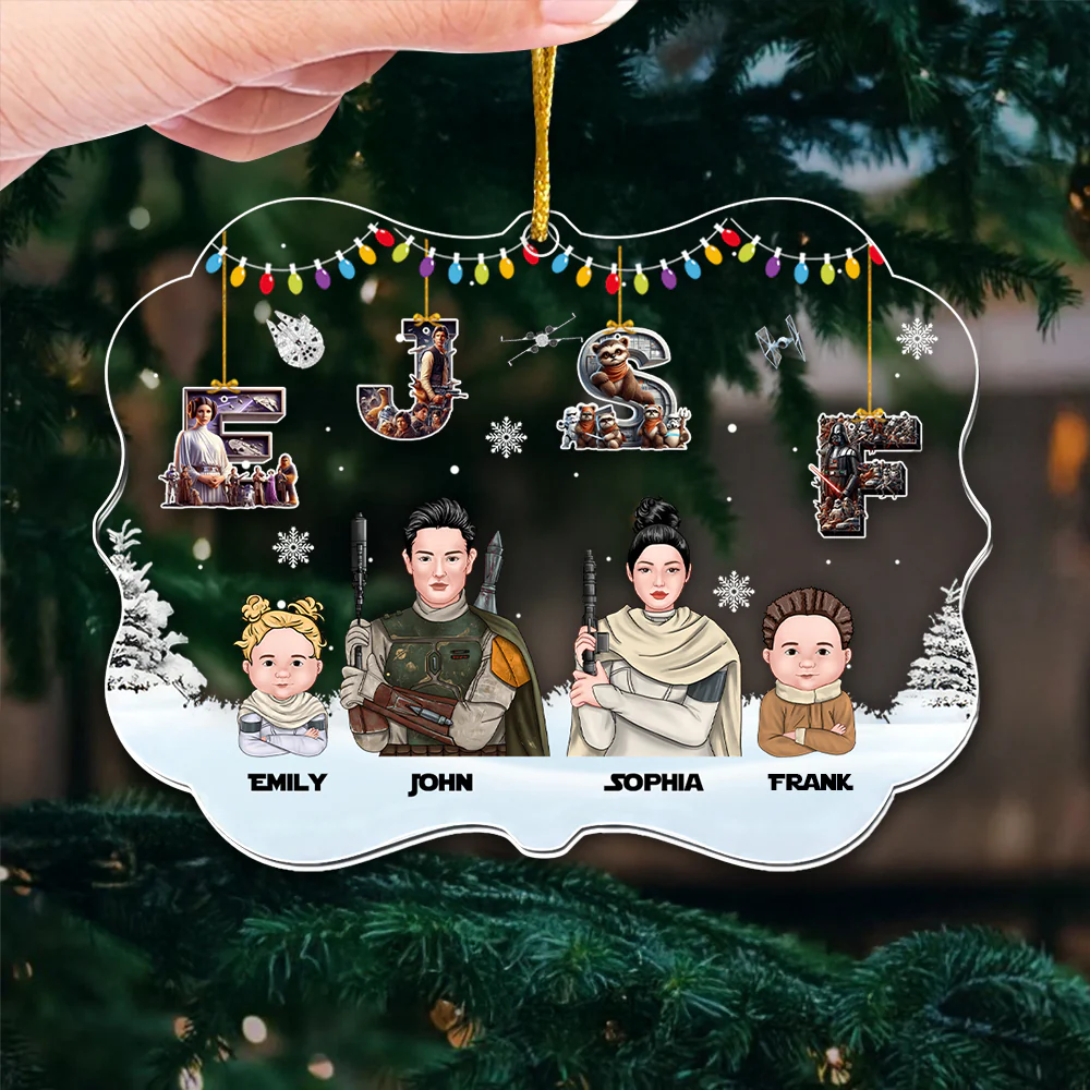 Stwa Alphabet Letter Family - Personalized Acrylic Ornament - Gifts For Famlily, Christmas | CL46 TD118 - Image 3
