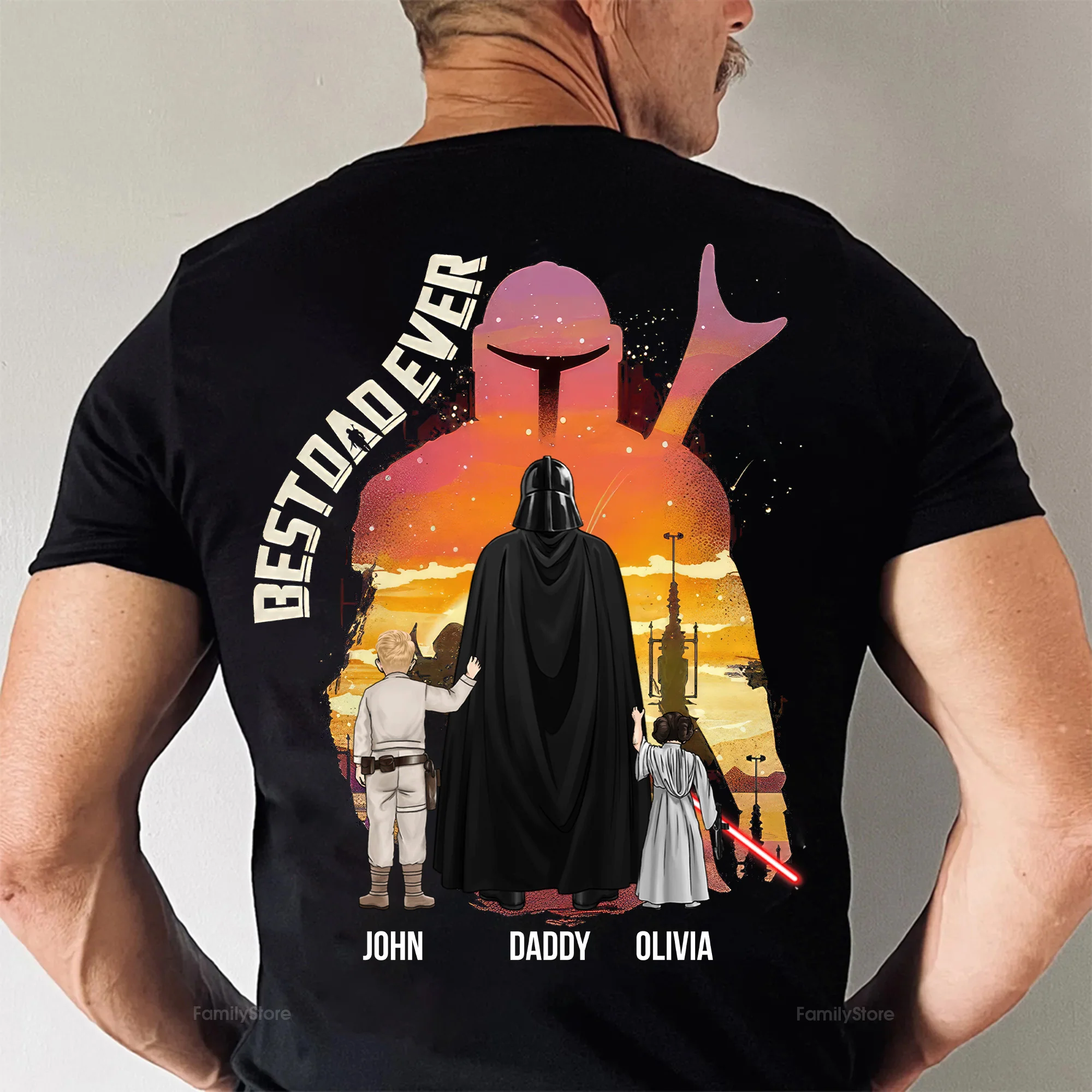 Stwa Best Dad Ever The Dadalorian - Personalized Shirt - Gift For Dad, Father's Day | CL08 NA94 - Image 5