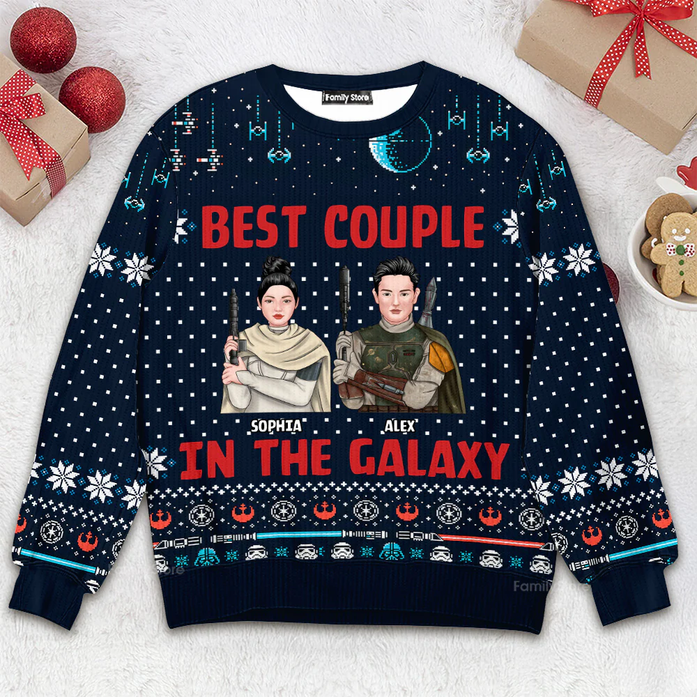 Stwa Best In The Galaxy - Personalized Ugly Sweater - Gift For Couples, Family Members | CL46 TD118 - Image 2