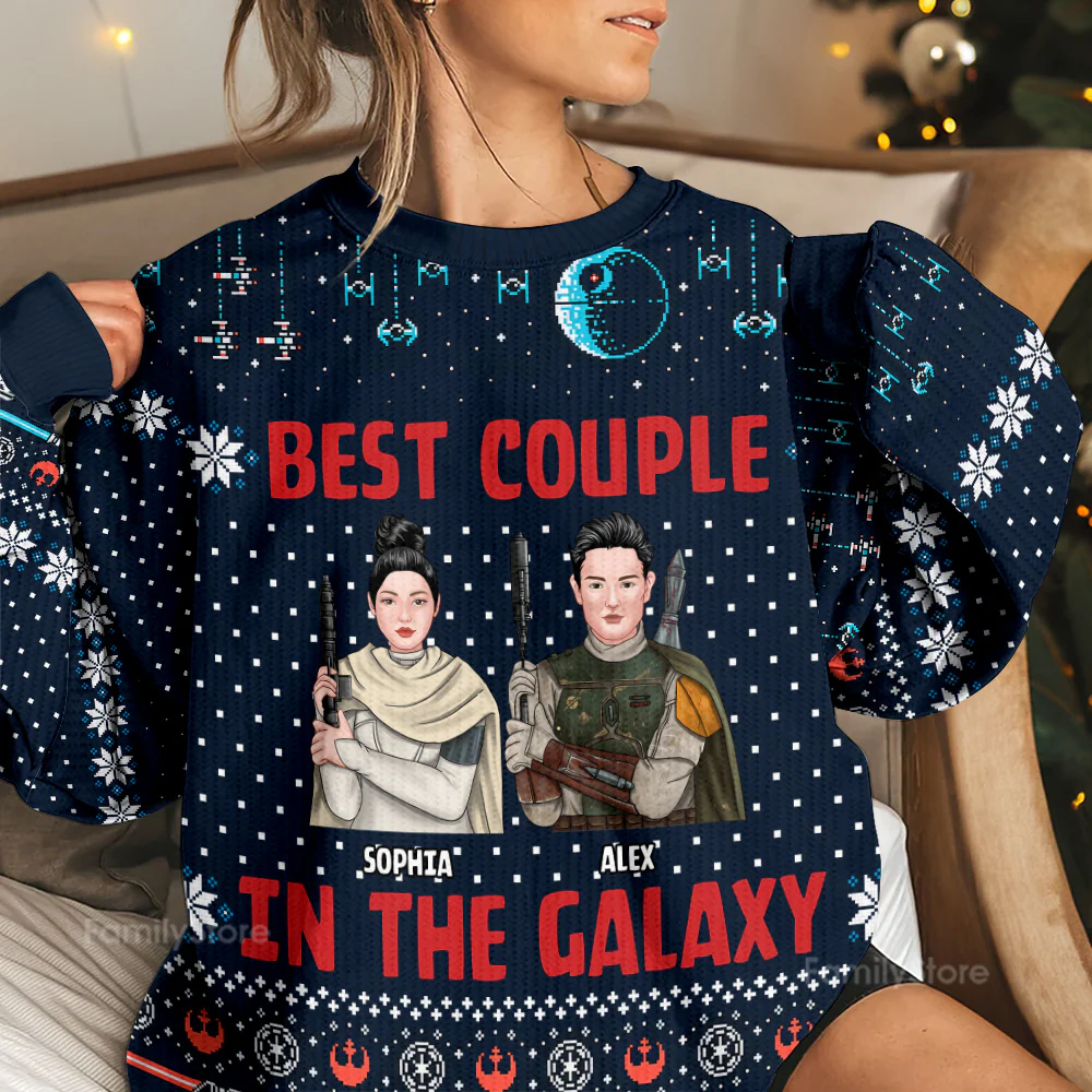 Stwa Best In The Galaxy - Personalized Ugly Sweater - Gift For Couples, Family Members | CL46 TD118 - Image 3
