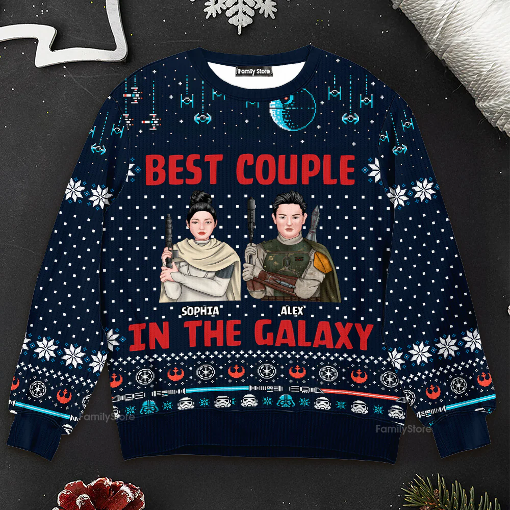 Stwa Best In The Galaxy - Personalized Ugly Sweater - Gift For Couples, Family Members | CL46 TD118 - Image 4