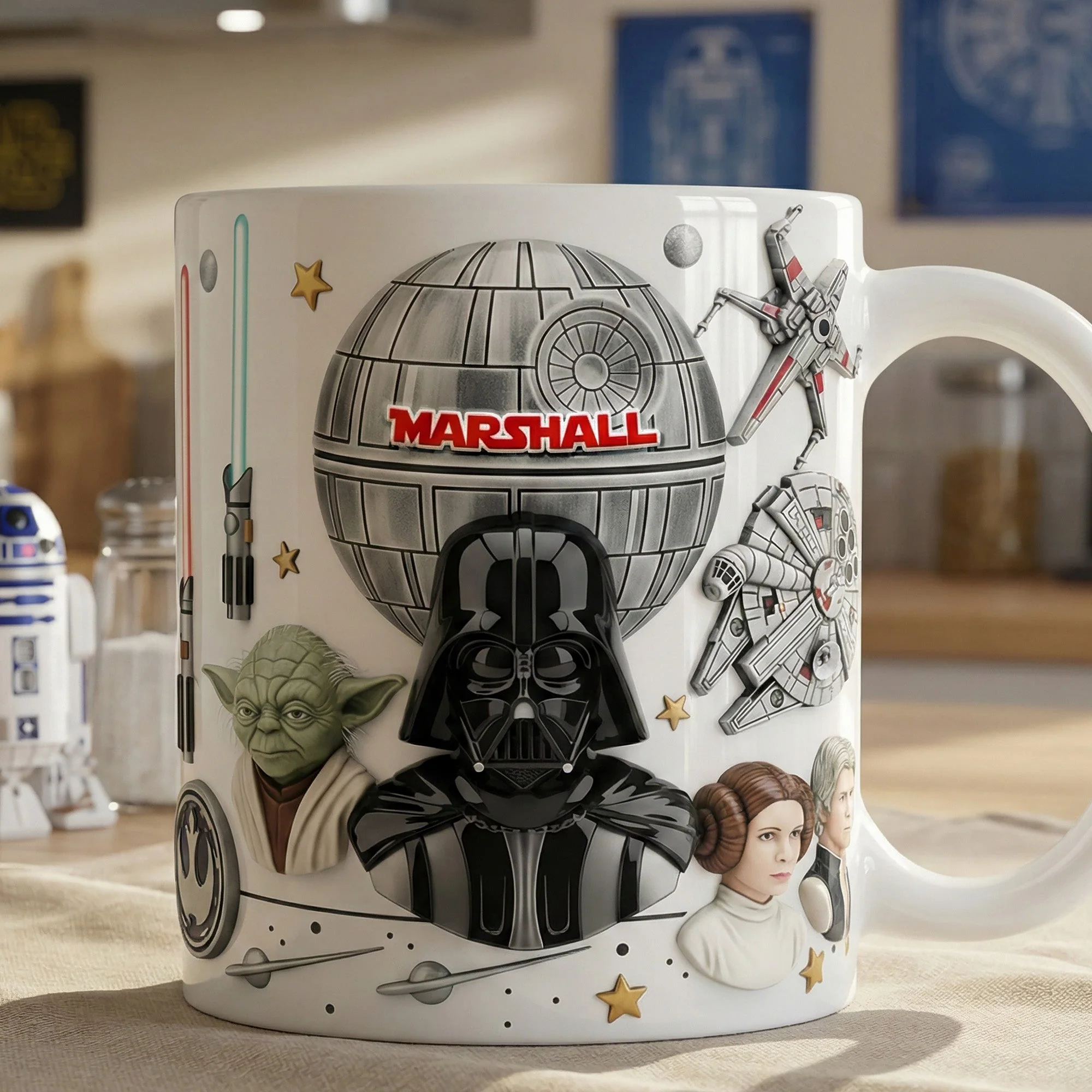 Stwa Dark Side & Legends - Personalized White Edge-to-Edge Mug - Gift For Fan Movies HH01