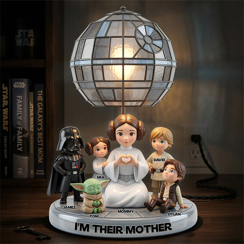 Stwa Galaxy Star Best Mom Ever - Personalized Custom Shaped Acrylic Light Box - Gift For Mom, Movie Fans NL122