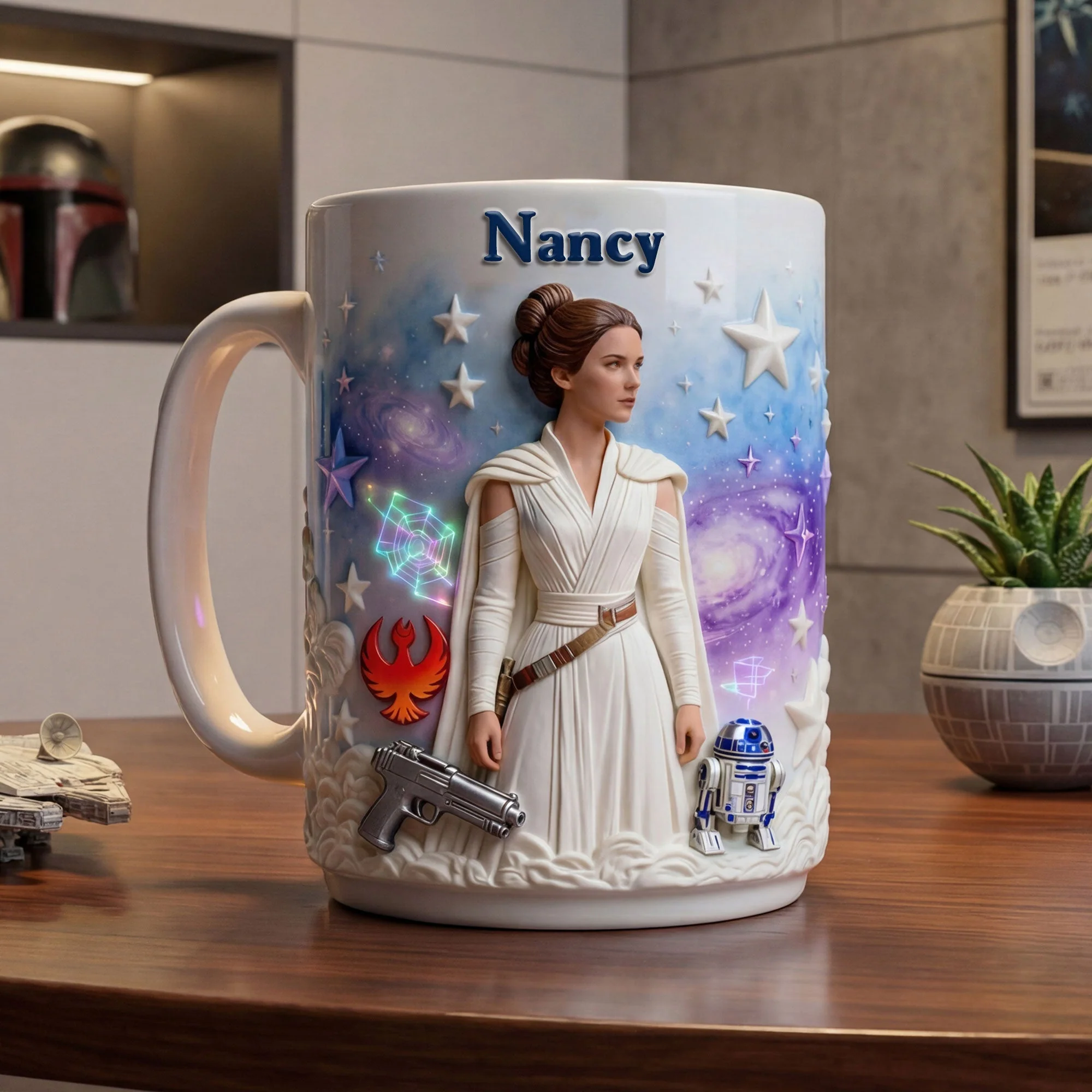 Stwa Galaxy Star Cosmic - Personalized White Edge-To-Edge Mug - Gift For Movie Fans NL122 - Image 2