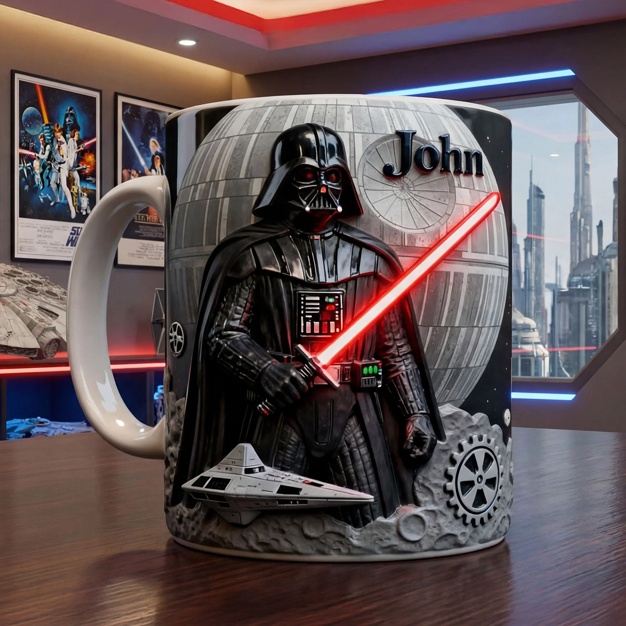 Stwa Galaxy Star Cosmic - Personalized White Edge-To-Edge Mug - Gift For Movie Fans NL122 - Image 3