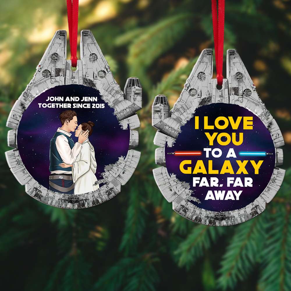 Stwa Galaxy Star I Love You Far Away - Personalized Acrylic Ornament - Gift For Couples | CL57 TD118 - Image 2