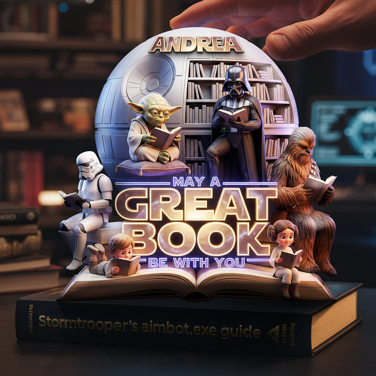 Stwa Galaxy Star May A Great Book Be With You - Personalized Custom Shaped Acrylic Plaque - Gift For Movie Fans, Book Lovers NL122 - Image 2