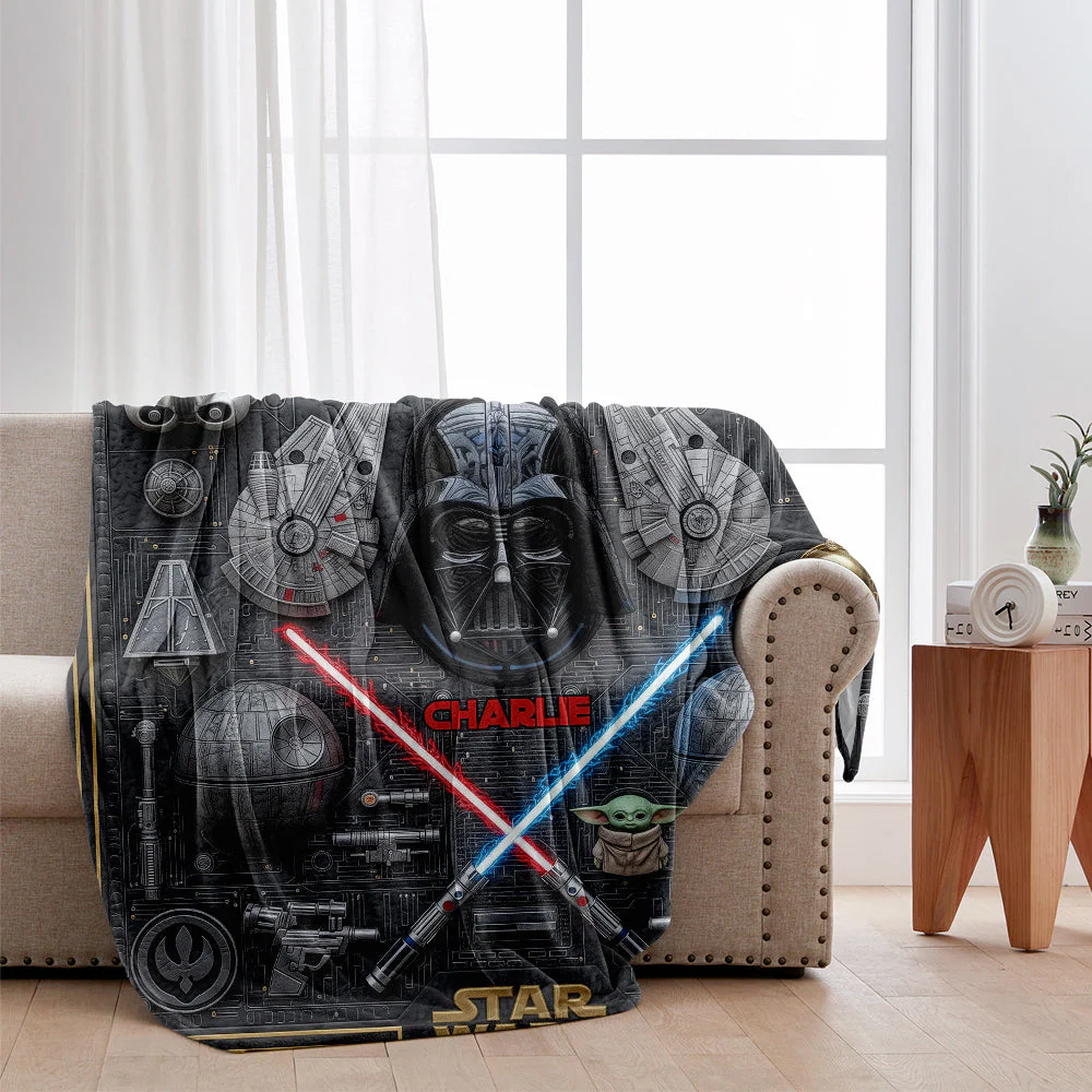 Stwa Galaxy Star Never Tell Me The Odds - Personalized Blanket - Christmas Gift For Movie Fans NL122 - Image 2