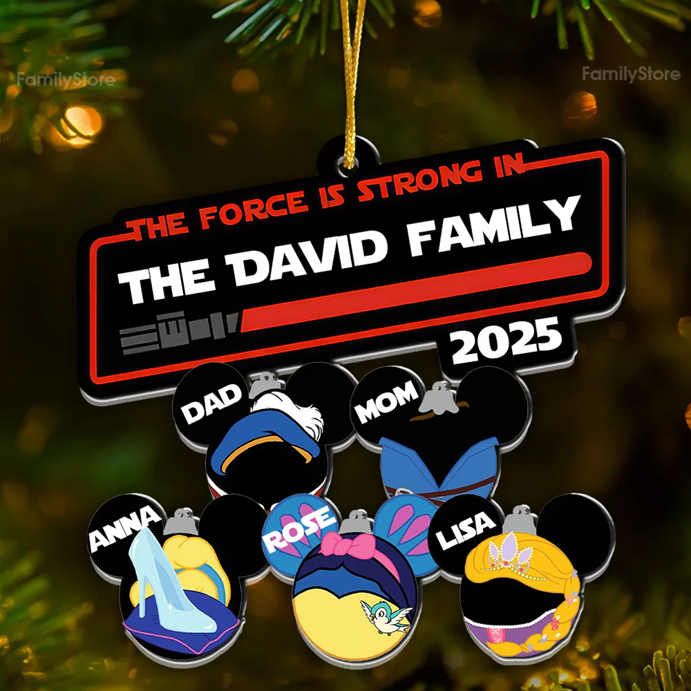 Stwa Galaxy Star The Force Is Strong In Family - Personalized Acrylic Ornament TD118 - Image 2