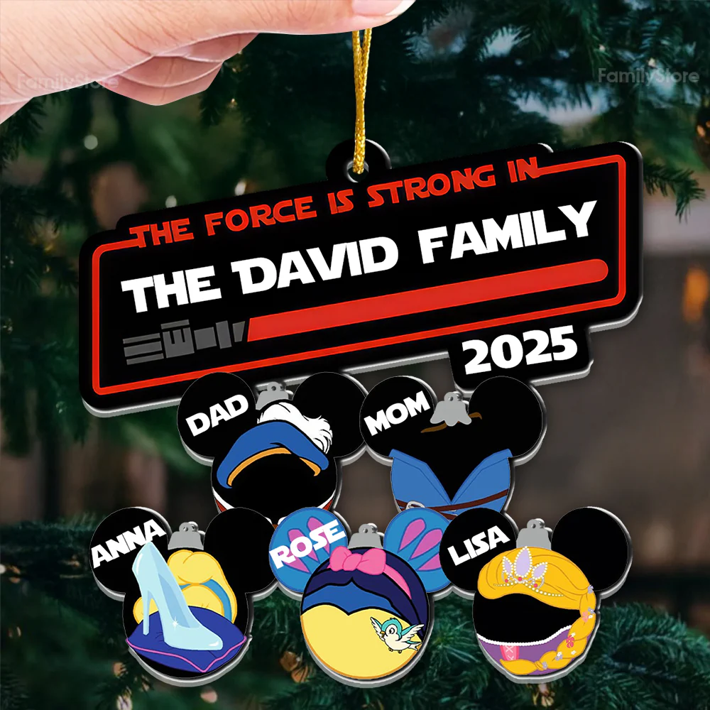 Stwa Galaxy Star The Force Is Strong In Family - Personalized Acrylic Ornament TD118 - Image 3