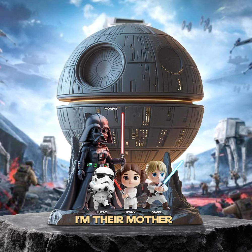 Stwa Galaxy Star The Force Is Strong With This Mom - Personalized Custom Shaped Acrylic Plaque - Gift For Mom NL122 - Image 2