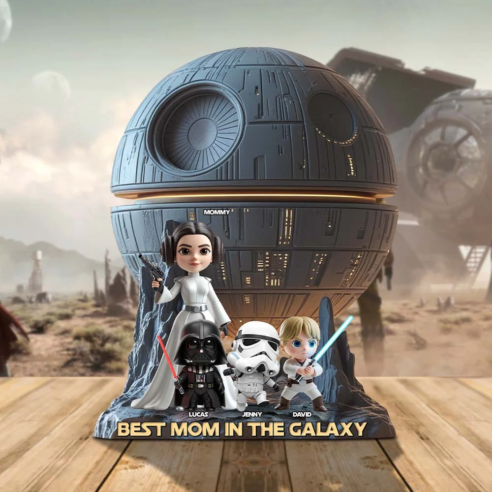 Stwa Galaxy Star The Force Is Strong With This Mom - Personalized Custom Shaped Acrylic Plaque - Gift For Mom NL122 - Image 3