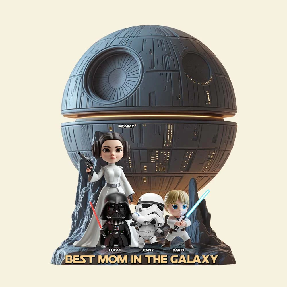Stwa Galaxy Star The Force Is Strong With This Mom - Personalized Custom Shaped Acrylic Plaque - Gift For Mom NL122 - Image 4