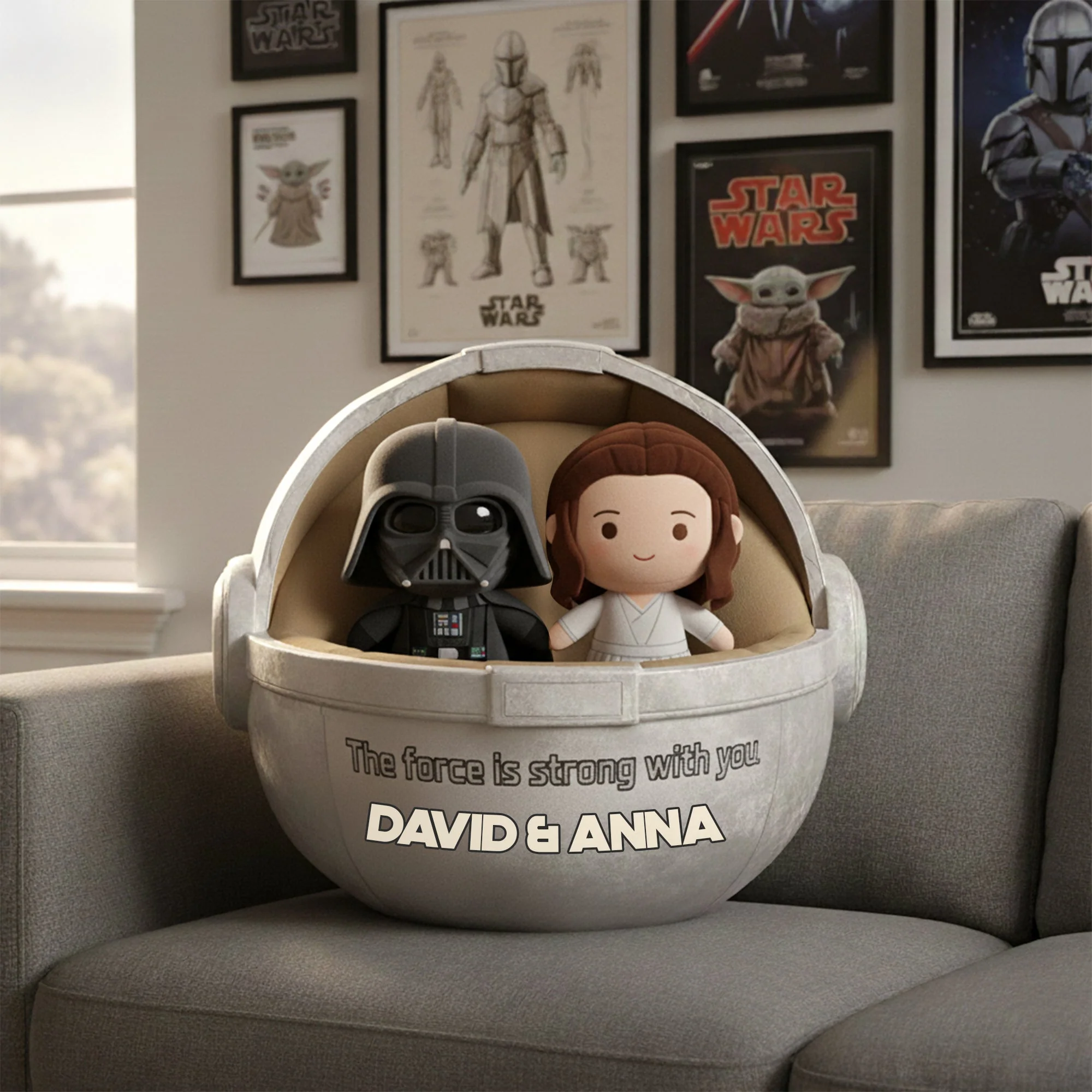 Stwa Galaxy Star The Force Is Strong With You - Personalized Custom Shape Pillow - Gift For Movie Fans, Couples NL122