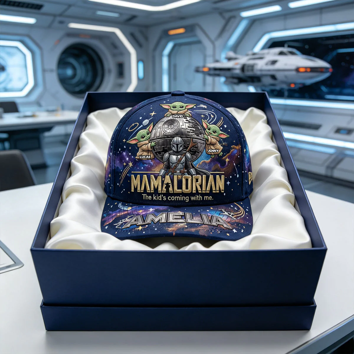 Stwa Galaxy Star Warrior Mom - Personalized Classic Cap - Gift For Mom, Movie Fans NL122 - Image 3