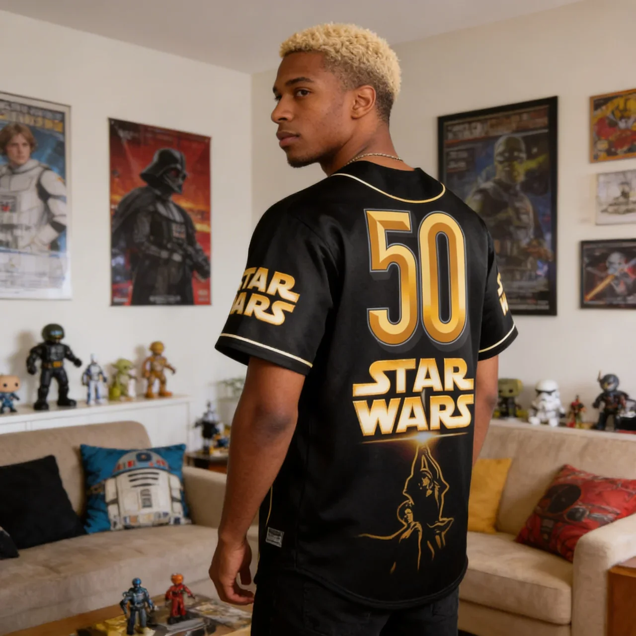 Stwa Galazy Star Celebrating 50th Anniversary - Personalized Baseball Jersey - Gift For Movie Fans HH01 - Image 3
