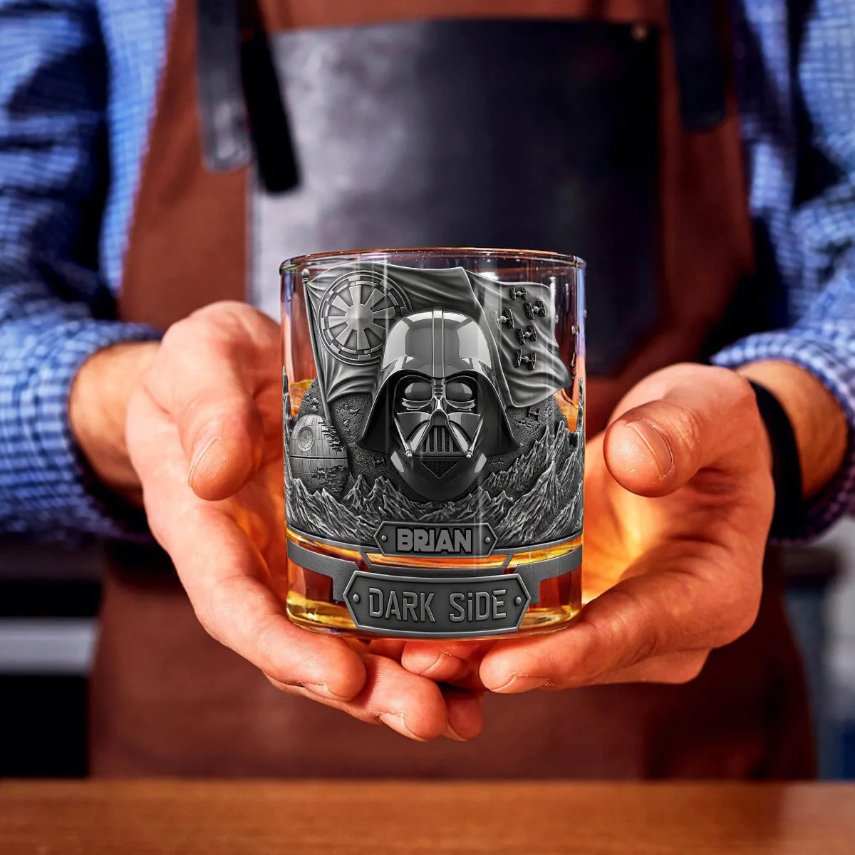 Stwa Join The Dark Side - Personalized Whiskey Glass - Gift For Fan Movies HH01 - Image 4