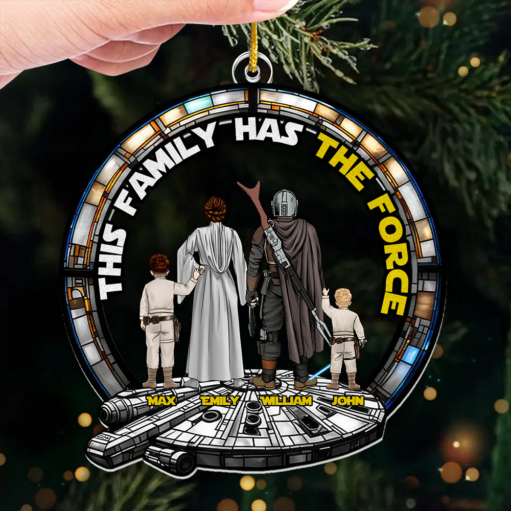 Stwa This Family Has The Force - Personalized Acrylic Ornament - Gift For Christmas TD118 CU5081505