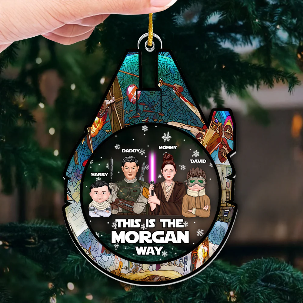 Stwa This Is Galaxy Family Way - Personalized Acrylic Ornament - Gift For Christmas | CL46 TD118 - Image 3