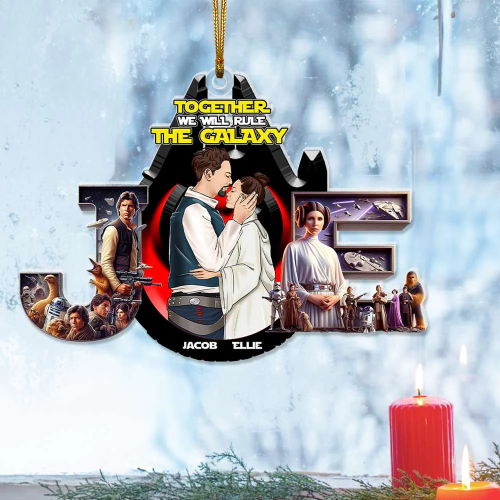 Stwa We Will Rule The Galaxy - Personalized Acrylic Ornament - Gift For Couple, Christmas | CL57 TD118 - Image 2