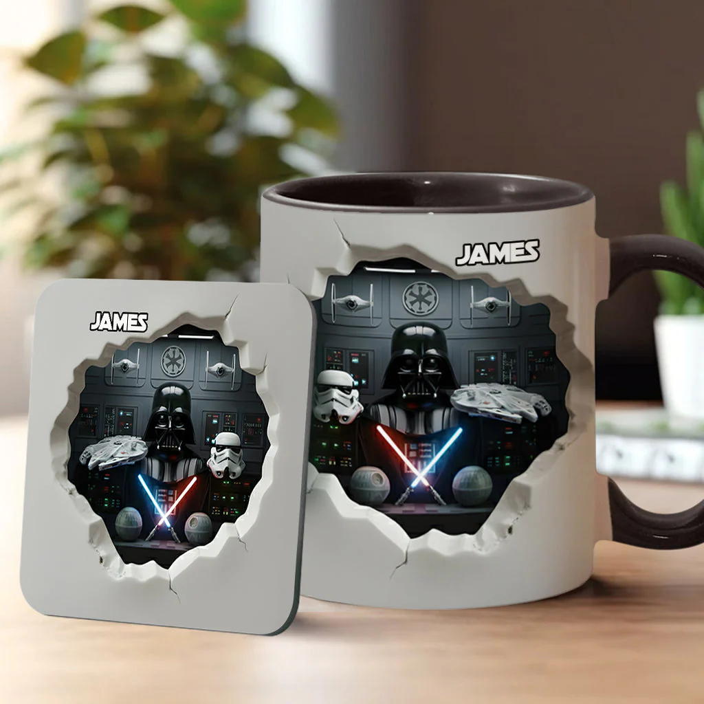Stwa Welcome To The Dark Side In Galaxy Star - Personalized Accent Mug - Gift For Movie Fans NL122 - Image 2