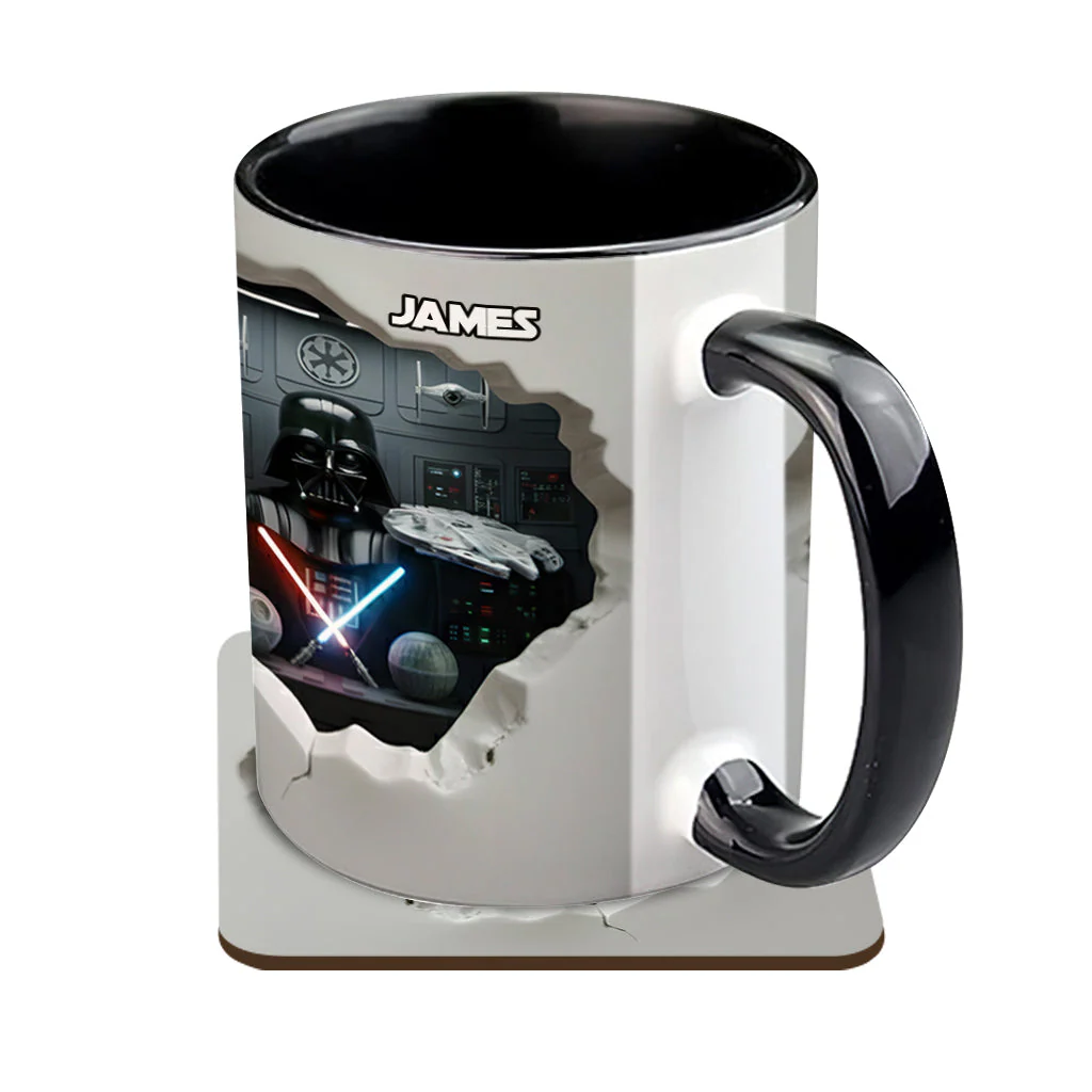 Stwa Welcome To The Dark Side In Galaxy Star - Personalized Accent Mug - Gift For Movie Fans NL122 - Image 5