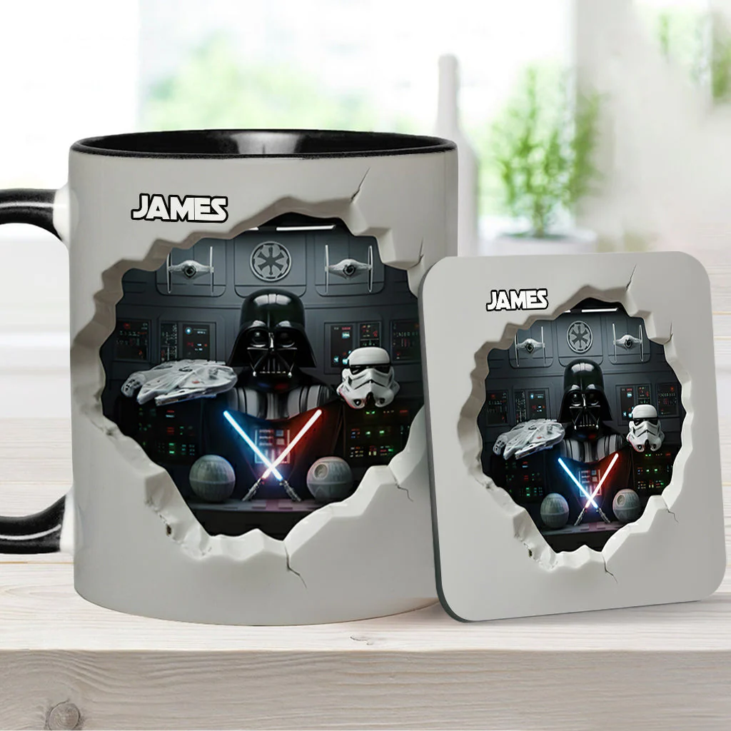 Stwa Welcome To The Dark Side In Galaxy Star - Personalized Accent Mug - Gift For Movie Fans NL122 - Image 8