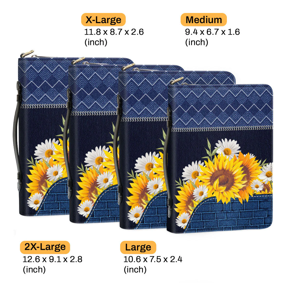 Sunflower Faith Over Fear - Awesome Personalized Bible Covers - AT4082426 - Image 6