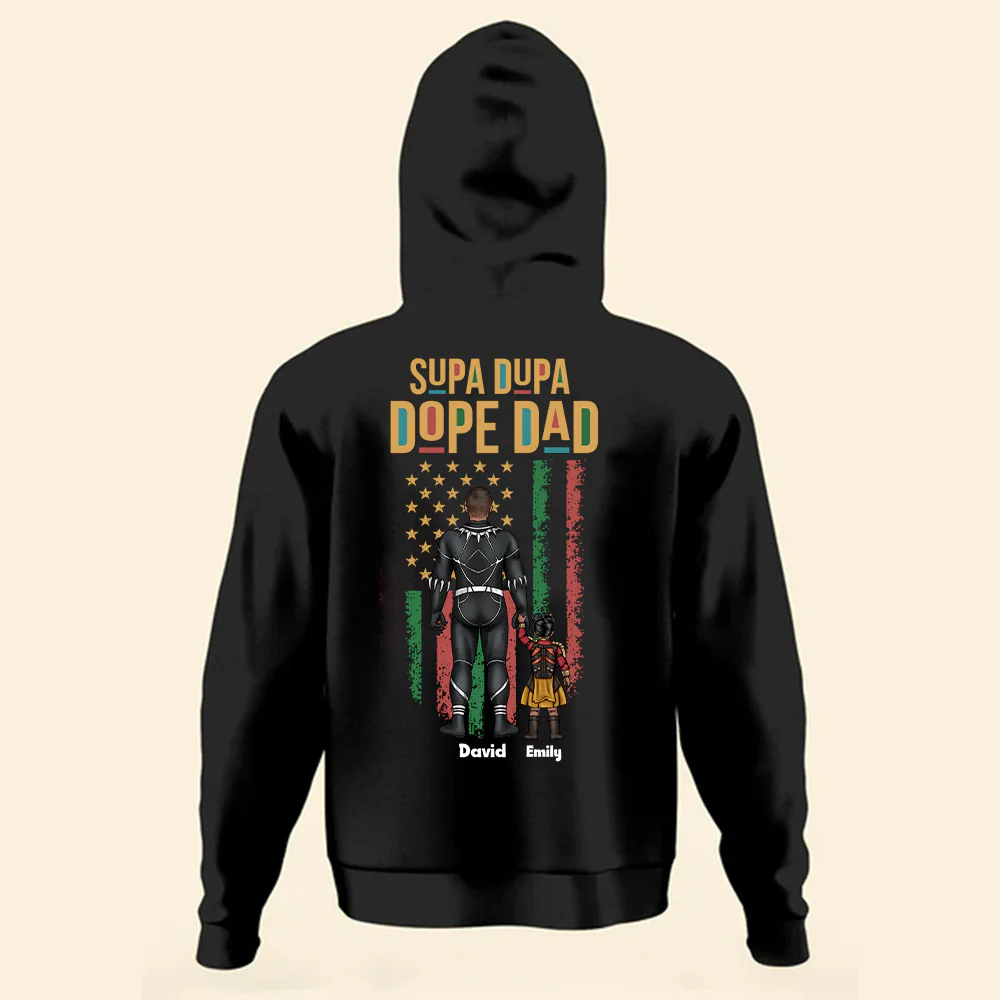 Super Hero Dope Dupa Dope Dad - Gift For Dad, Father's Day - Personalized TShirt CL02 - Image 2