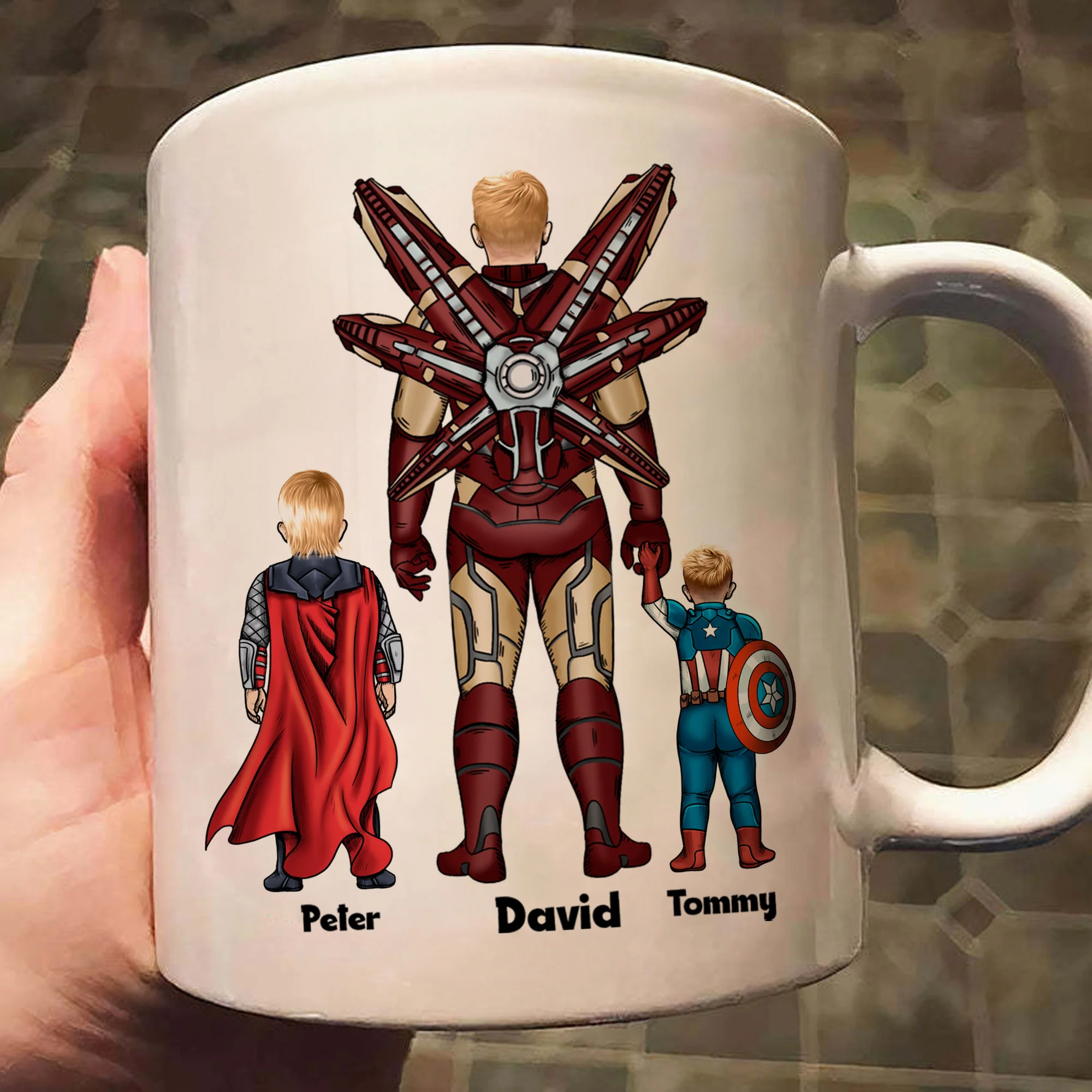 Super Daddy You Are Number 1 - Gift For Father's Day - Personalized Ceramic Mug - Image 3