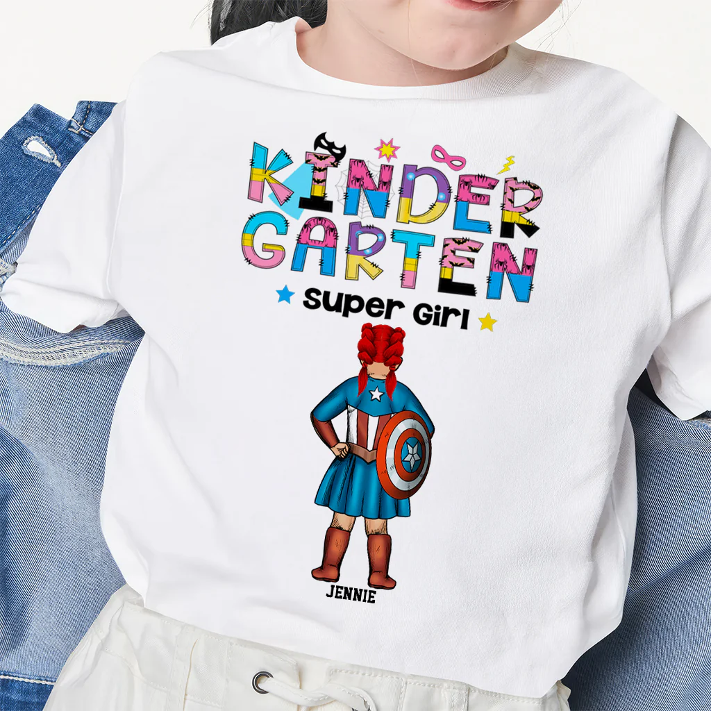 Super Girl Back To School - Personalized Shirt - Gift For Kids | CL02 TD118 - Image 2