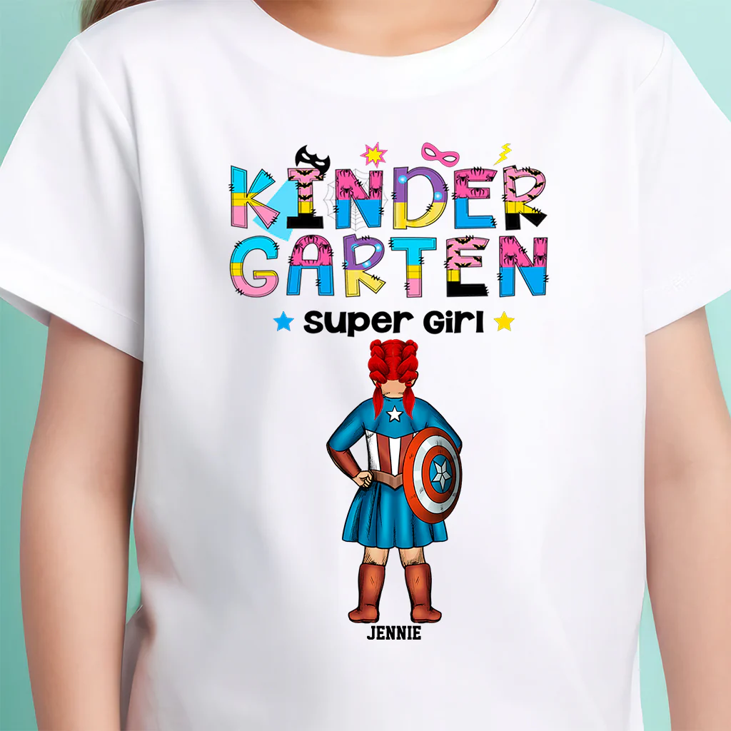 Super Girl Back To School - Personalized Shirt - Gift For Kids | CL02 TD118 - Image 4