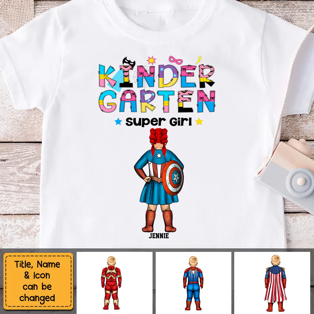 Super Girl Back To School - Personalized Shirt - Gift For Kids | CL02 TD118 - Image 5