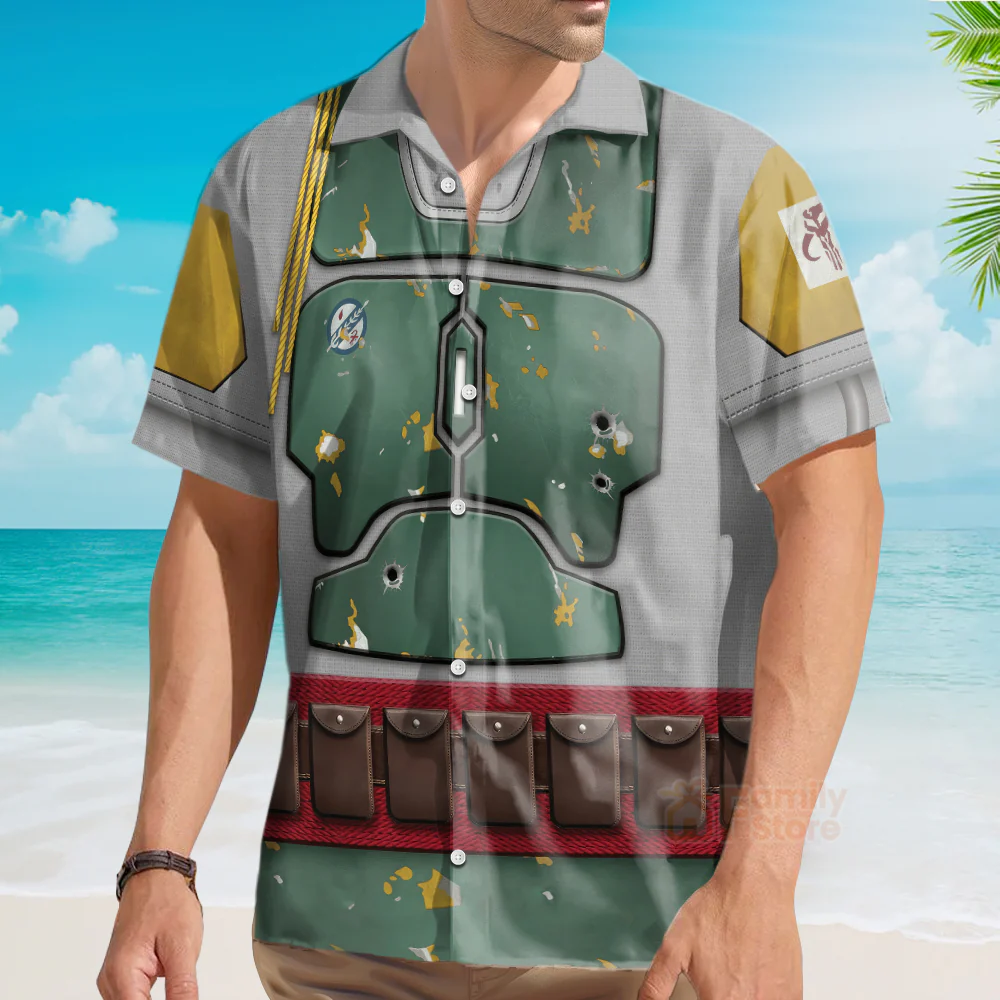 SW Boba Fett Cosplay - Hawaiian Shirt CSSWR005 - Image 4